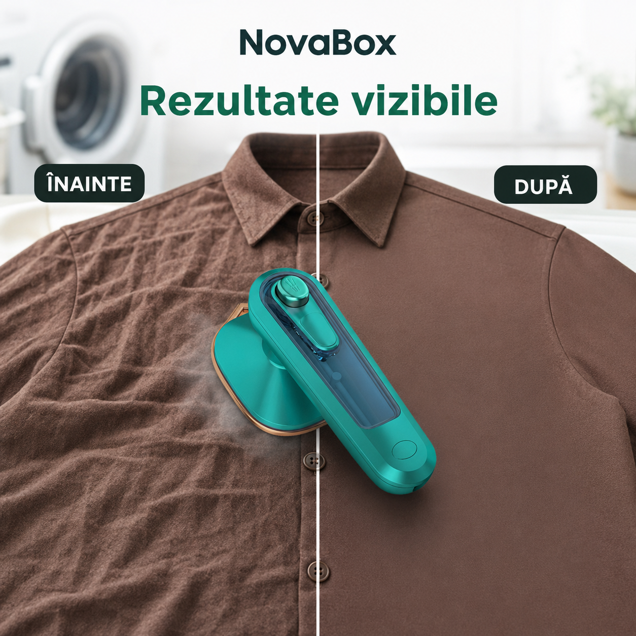 Mini Fier de Călcat Portabil NovaBox – Compact și Ușor de Utilizat, Ideal pentru Haine și Călătorii