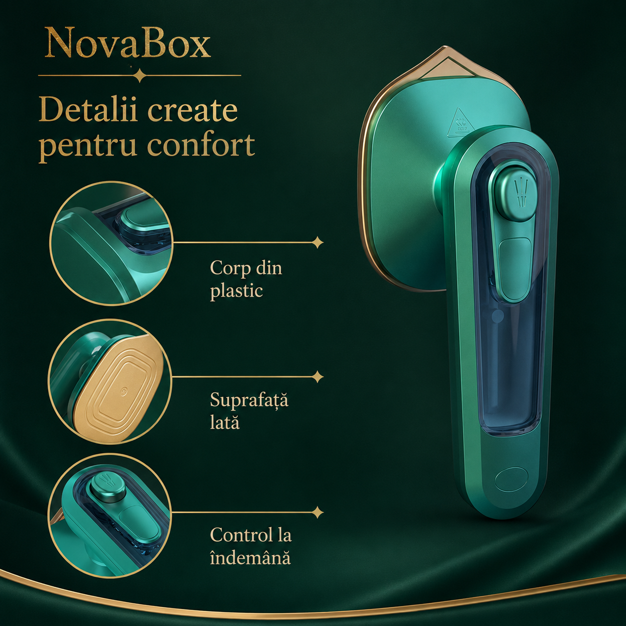 Mini Fier de Călcat Portabil NovaBox – Compact și Ușor de Utilizat, Ideal pentru Haine și Călătorii
