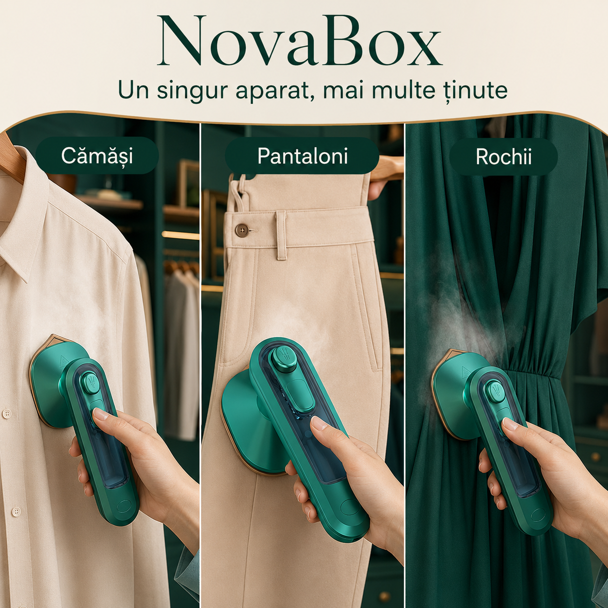 Mini Fier de Călcat Portabil NovaBox – Compact și Ușor de Utilizat, Ideal pentru Haine și Călătorii