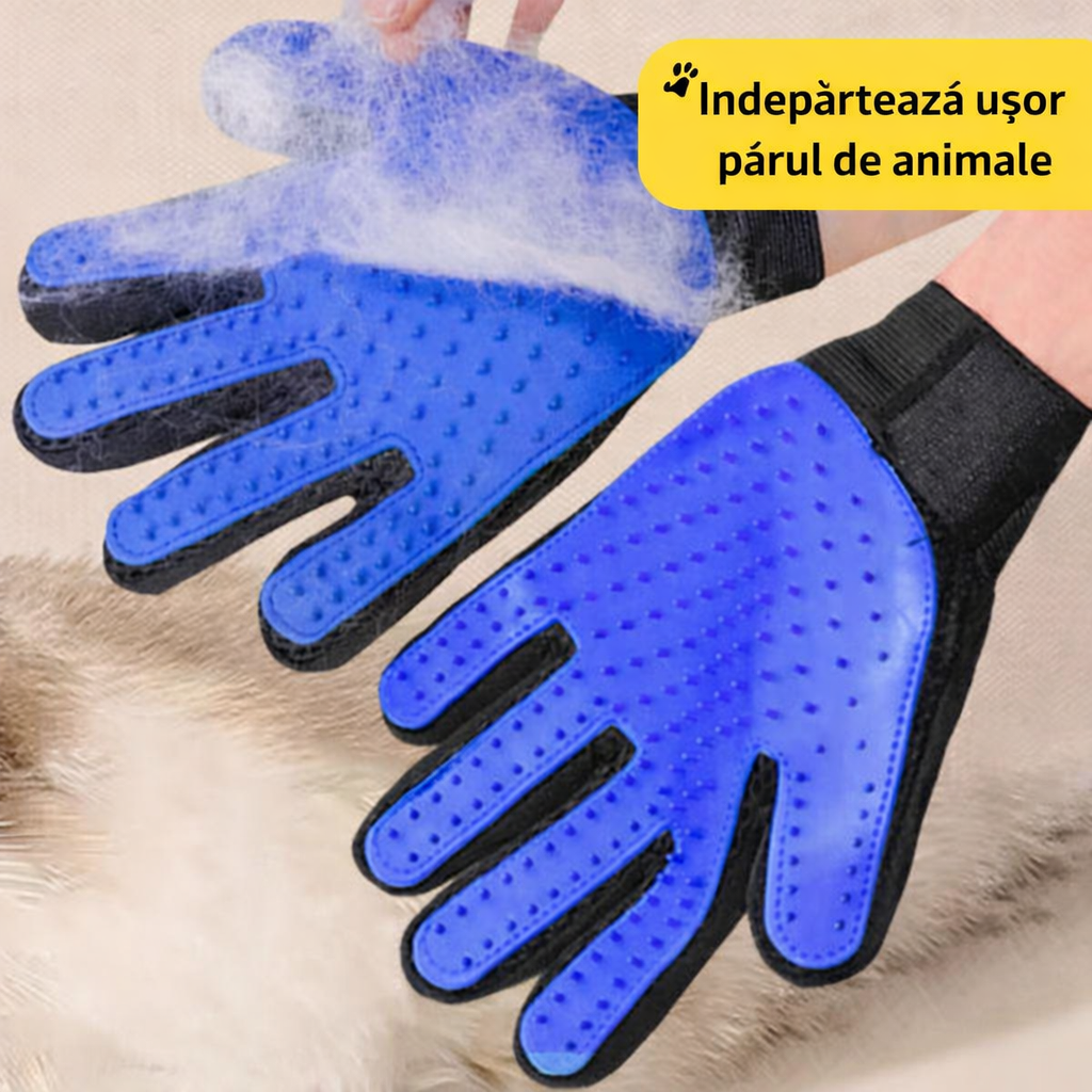 Mănușă de Îngrijire și Masaj pentru Animale de Companie – Îndepărtare Eficientă a Părului