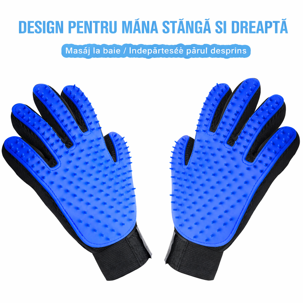 Mănușă de Îngrijire și Masaj pentru Animale de Companie – Îndepărtare Eficientă a Părului